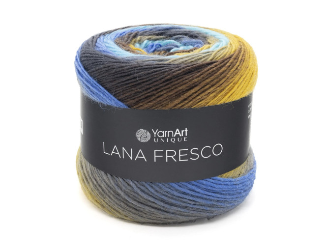 Yarn Art Lana Fresco 8102 Mėlyna/ ruda