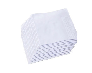 Men's handkerchief 40 x 40cm White Men's handkerchief 40 x 40cm White