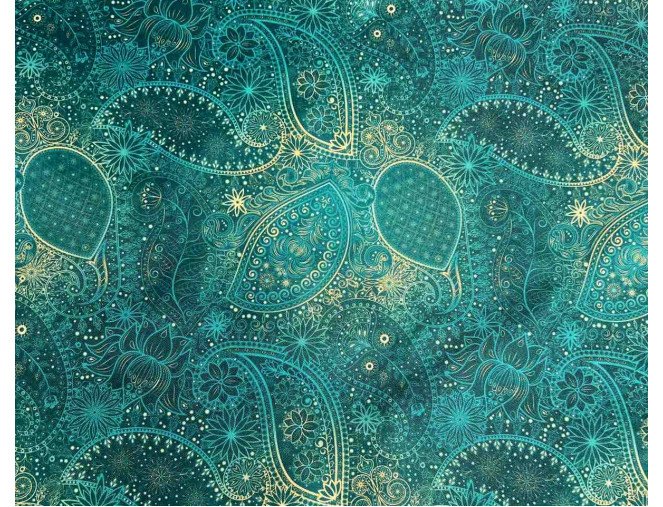 Vandeniui atsparus audinys Oxford Žali raštai pigiau