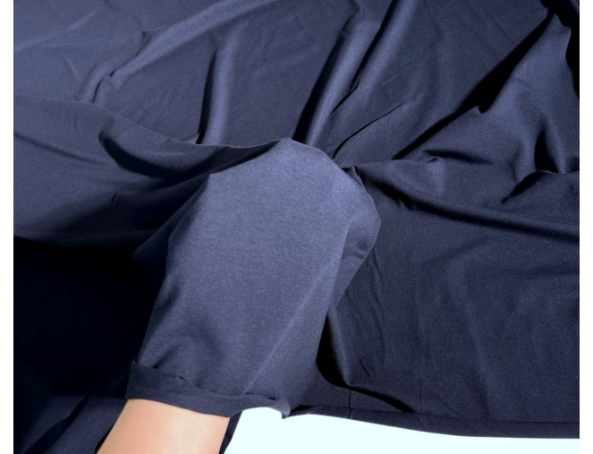 Medvilninis trikotažas (jersey) Tamsiai mėlynas pigiau