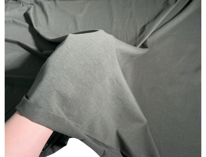 Medvilninis trikotažas (jersey) Pilkai chaki pigiau