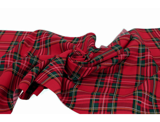 Dress fabric Violet flowers in white internetu