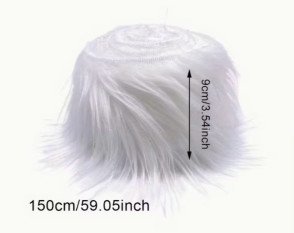 Faux fur tape Ekru 50mm 1,50m