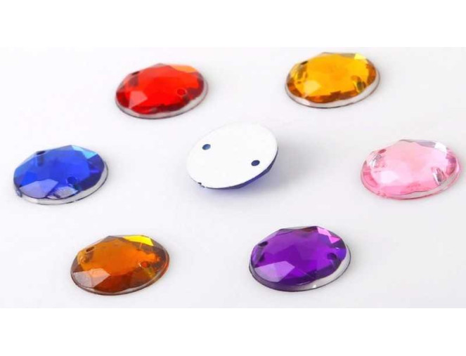 Stitched pebbles 12mm | 6 colours