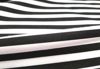 Cotton jersey Striped black