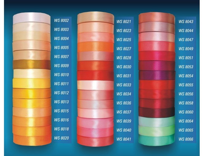 Atlasinės juostelės 12mm | 49 spalvos pigiau