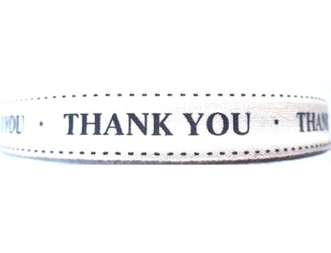 Medvilninė juostelė Thank you