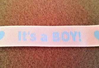 Decorative ribbon 12mm It's a boy