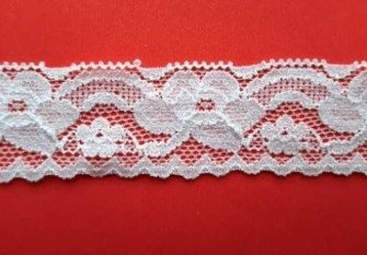 Elastic lace 25mm White