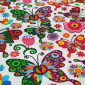 Cotton - canvas Colourful butterflies pigiau