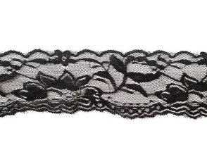 Elastic lace 55mm. Black Elastic lace 55mm. Black