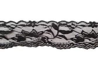 Elastic lace 55mm. Black