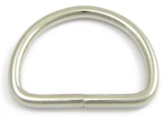 Metal loops - half rings Nickel 30mm.