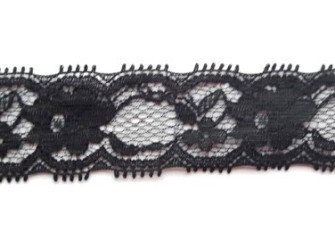Elastic lace 25mm Black