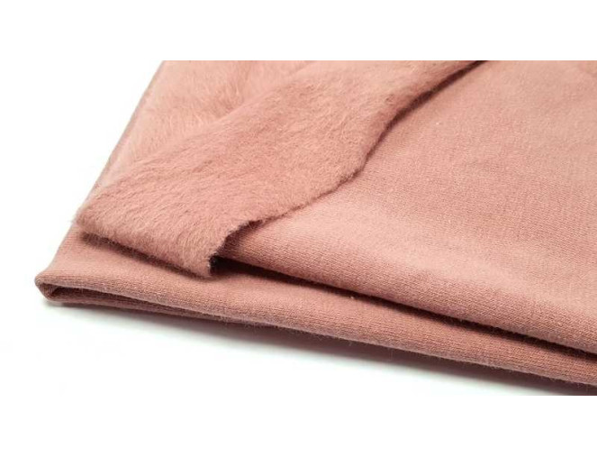 Trikotažas su pūkeliu Pelenų rožinė pigiau