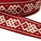 Tautinė juostelė Bordo/Balta