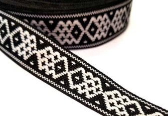Tautinė juostelė Juoda/Balta Tautinė juostelė Juoda/Balta