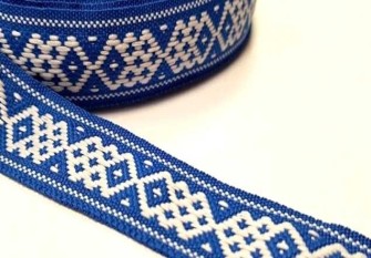 Tautinė juostelė 20mm Mėlyna/Balta