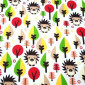 Cotton - canvas Hedgehogs pigiau
