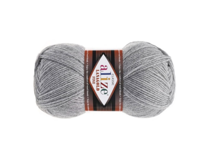 Alize lanagold fine 21 Pilka
