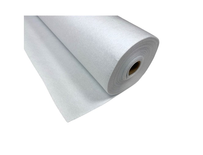 1.5 mm remnant of white felt (felted fabric), No. 131
