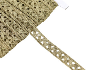 Dekoratyvinė juostelė 12mm Auksinė Dekoratyvinė juostelė 12mm Auksinė