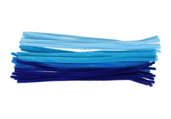 Dekoratyvinė vielutė 30cm | 40vnt Mėlyni atspalviai