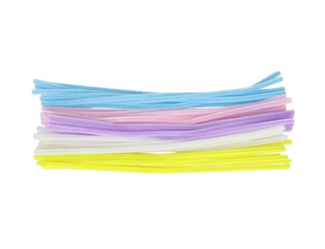 Dekoratyvinė vielutė 30cm | 40vnt Pastelinių spalvų MIX