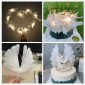 Decorative feathers, 50 pieces, white pigiau