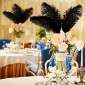 Decorative black thrush feathers, 5 pieces pigiau