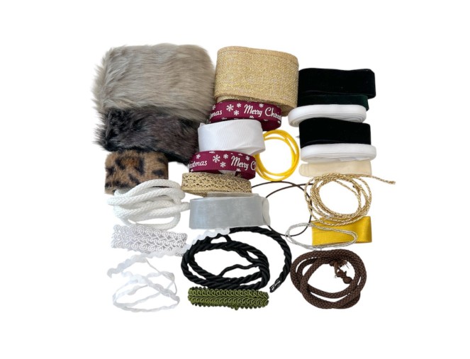 Set No. 3 of leftover decorative cords and ribbons
