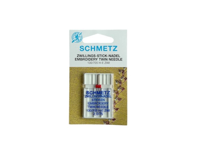 Double needle for embroidery 2.0/75 Schmetz