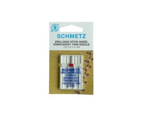 Double needle for embroidery 2.0/75 Schmetz Double needle for embroidery 2.0/75 Schmetz