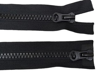 Double-sided plastic zipper, No. 8 | 100 cm, Black