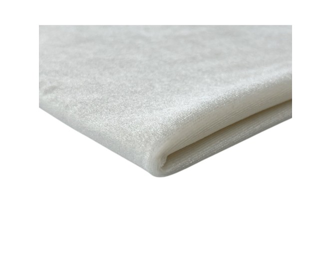 Off-white velvet remnant No. 142