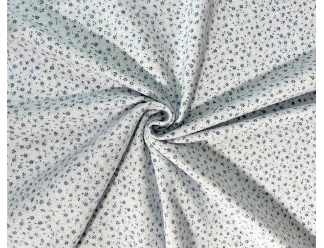 Flannel with Blue Flowers