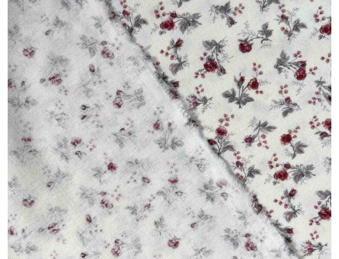 Flannel with small white flowers pigiau