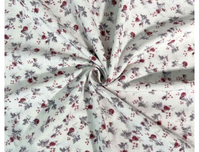 Flannel with small white flowers
