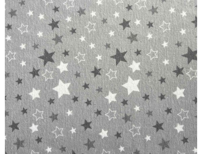 Flannel with Stars in Gray pigiau