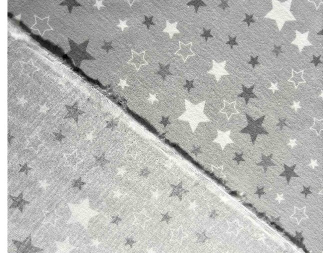 Flannel with Stars in Gray internetu