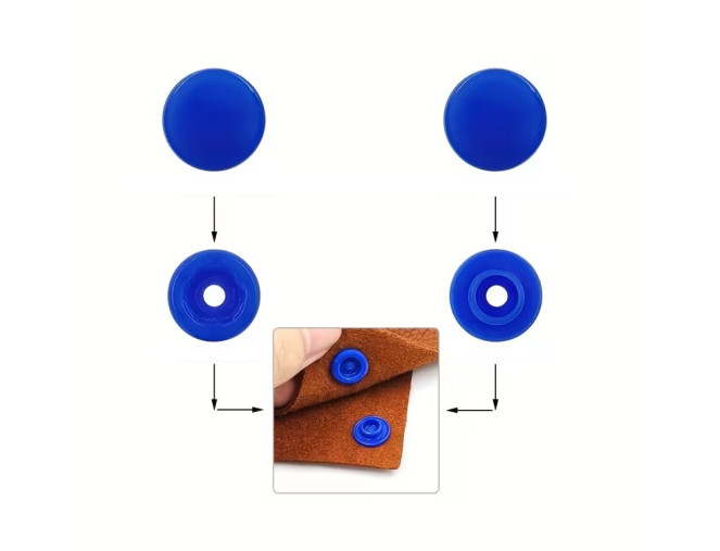 Įmušamos, plastikinės spaudės 12mm 50vnt pigiau