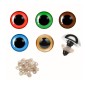 Colored screw-in eyes for toys, 10–17 mm | 160 pcs
