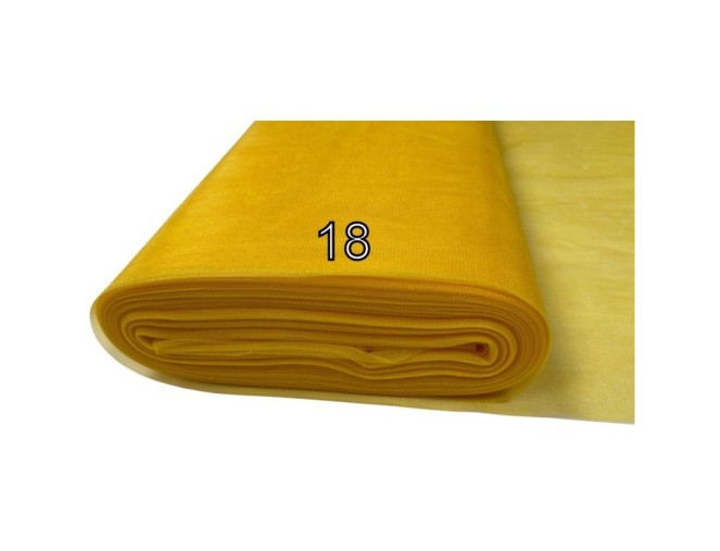 Remnant of stiff yellow tulle, No. 105