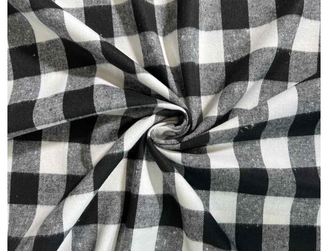 Checkered flannel, black and white
