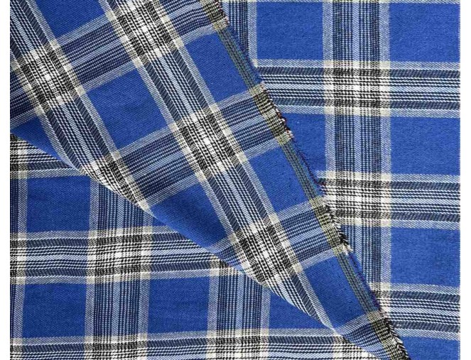 Checkered Flannel Shirt, Blue pigiau