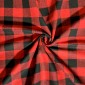 Checkered flannel, red and black
