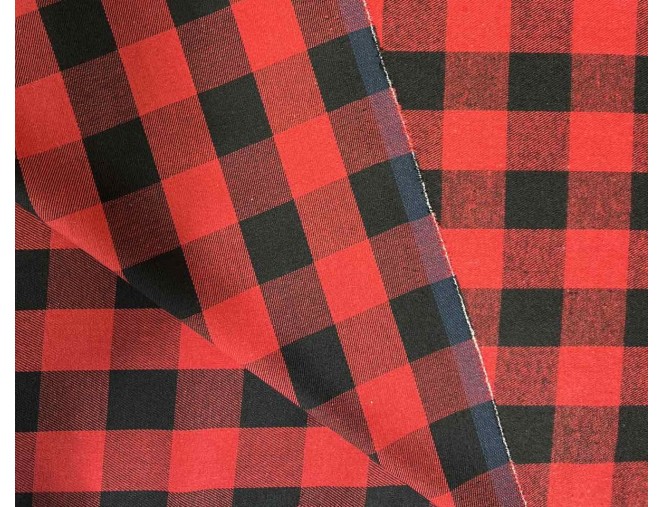 Checkered flannel, red and black internetu