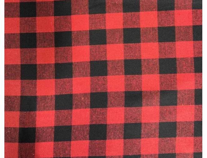 Checkered flannel, red and black pristatymas per 1-4 d.d.