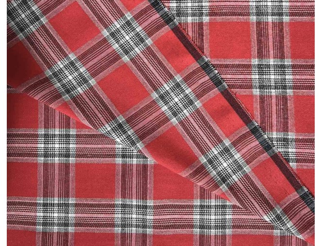 Checkered Flannel Shirt, Red pigiau
