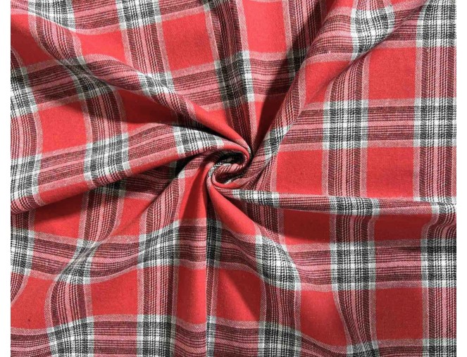 Checkered Flannel Shirt, Red